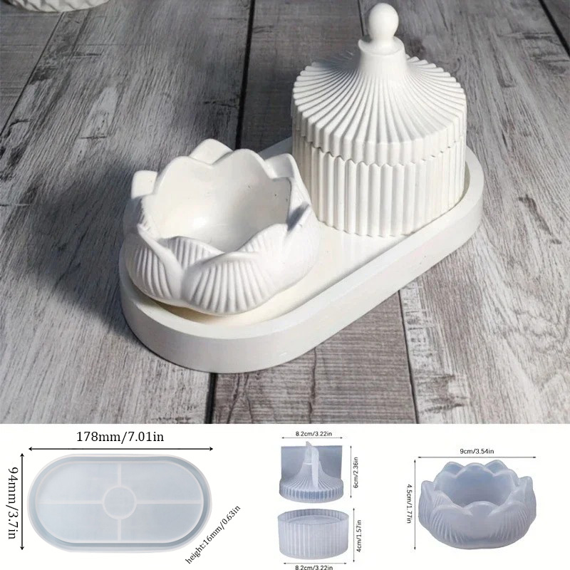 Resin Craft Ideas - DIY Lotus Candle Holder 3 Piece
