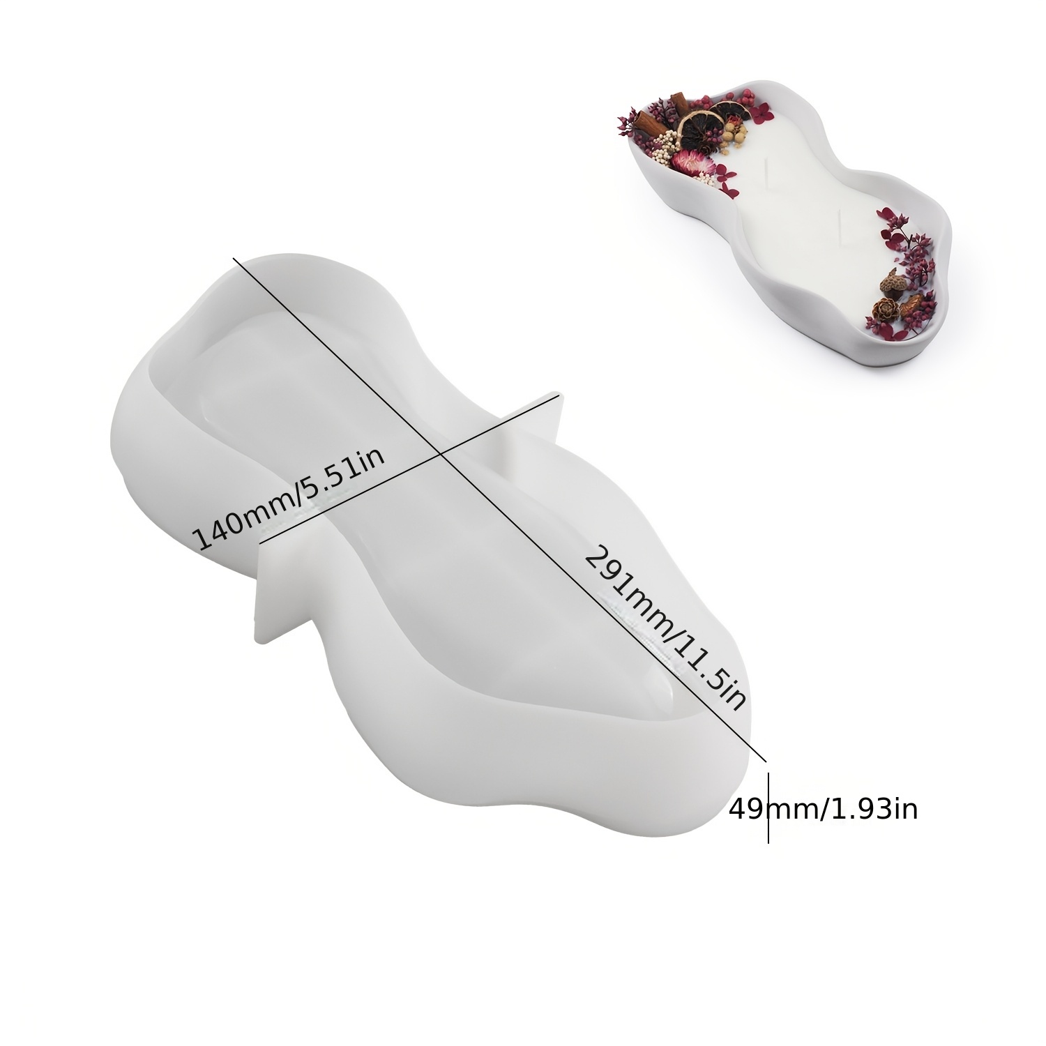 1 Large Irregular Oval Silicon - Resin Craft Ideas recension och pris