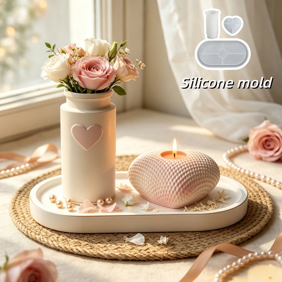 Straight vase grid heart-shape - Resin Craft Ideas recension och pris