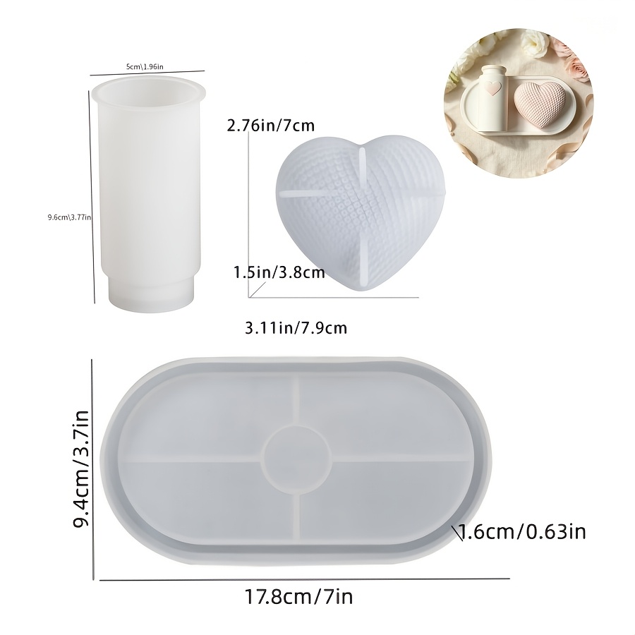 Straight vase grid heart-shape - Resin Craft Ideas recension och pris
