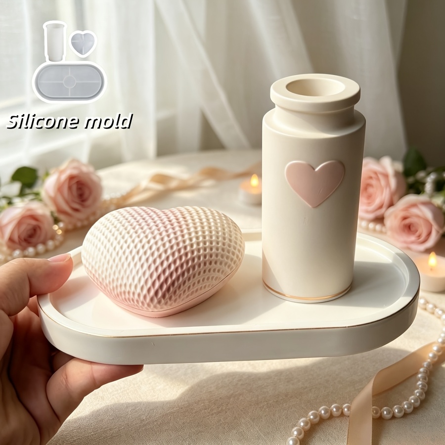 Straight vase grid heart-shape - Resin Craft Ideas recension och pris