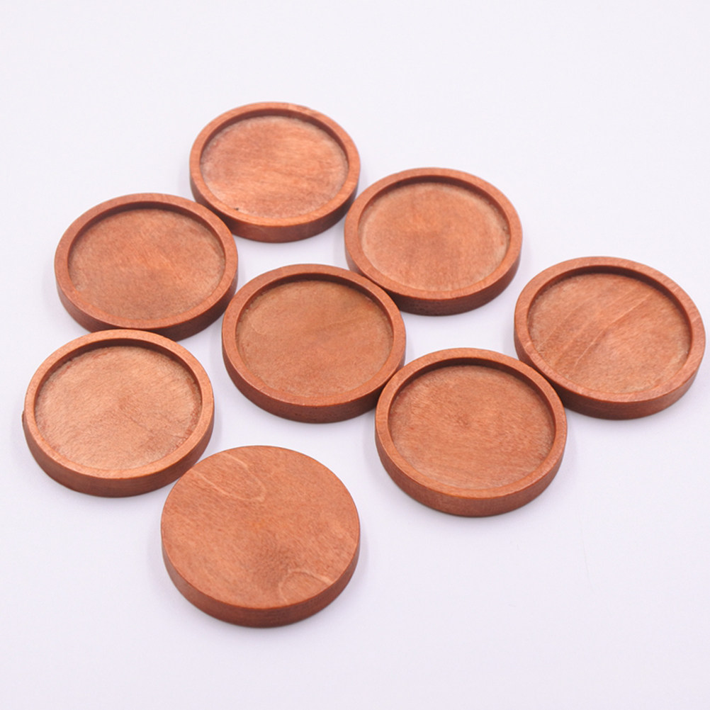 20Pcs Round Wood Jewelry Trays - Resin Crafts Diy recension och pris