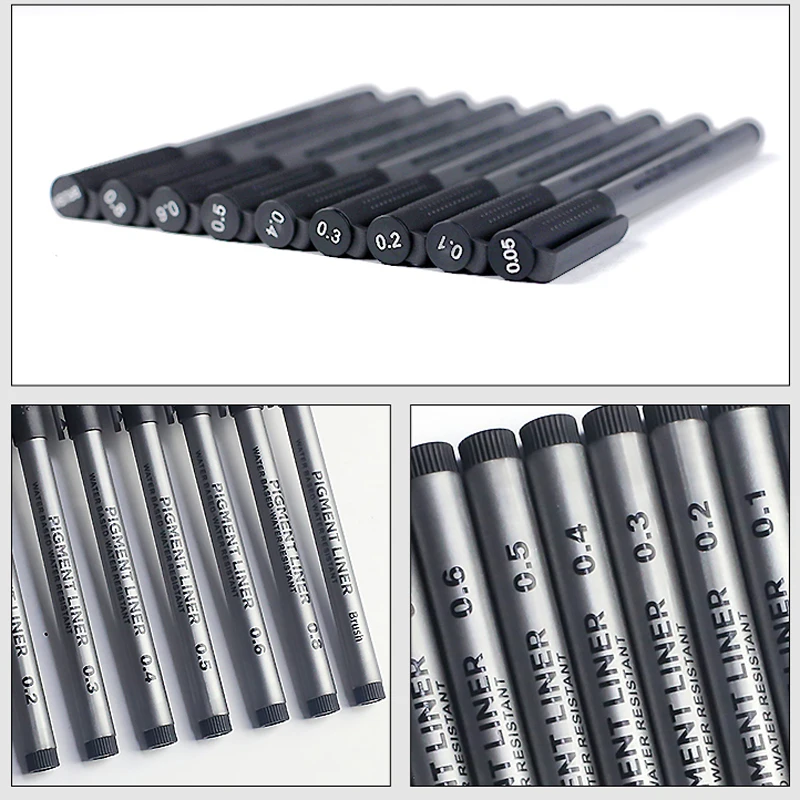 9Pcs/set Pigment Liner Micron  - Copic Marker Sketch recension och pris