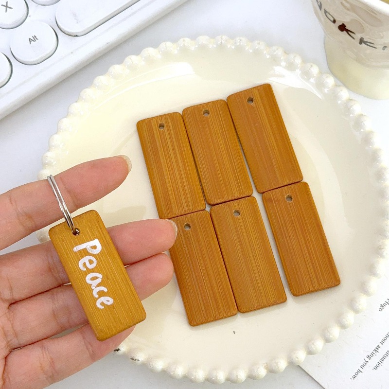 Blank Natural Bamboo Slice Key - Wood Ring Blank recension och pris