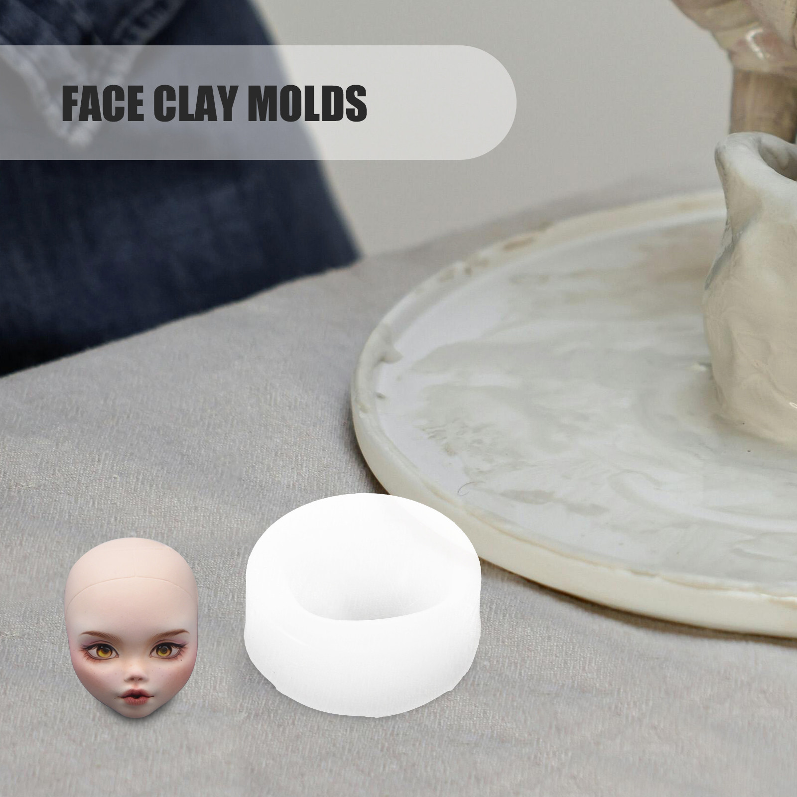 Face Silicone Clay Mold Human  - Crafting Resin recension och pris