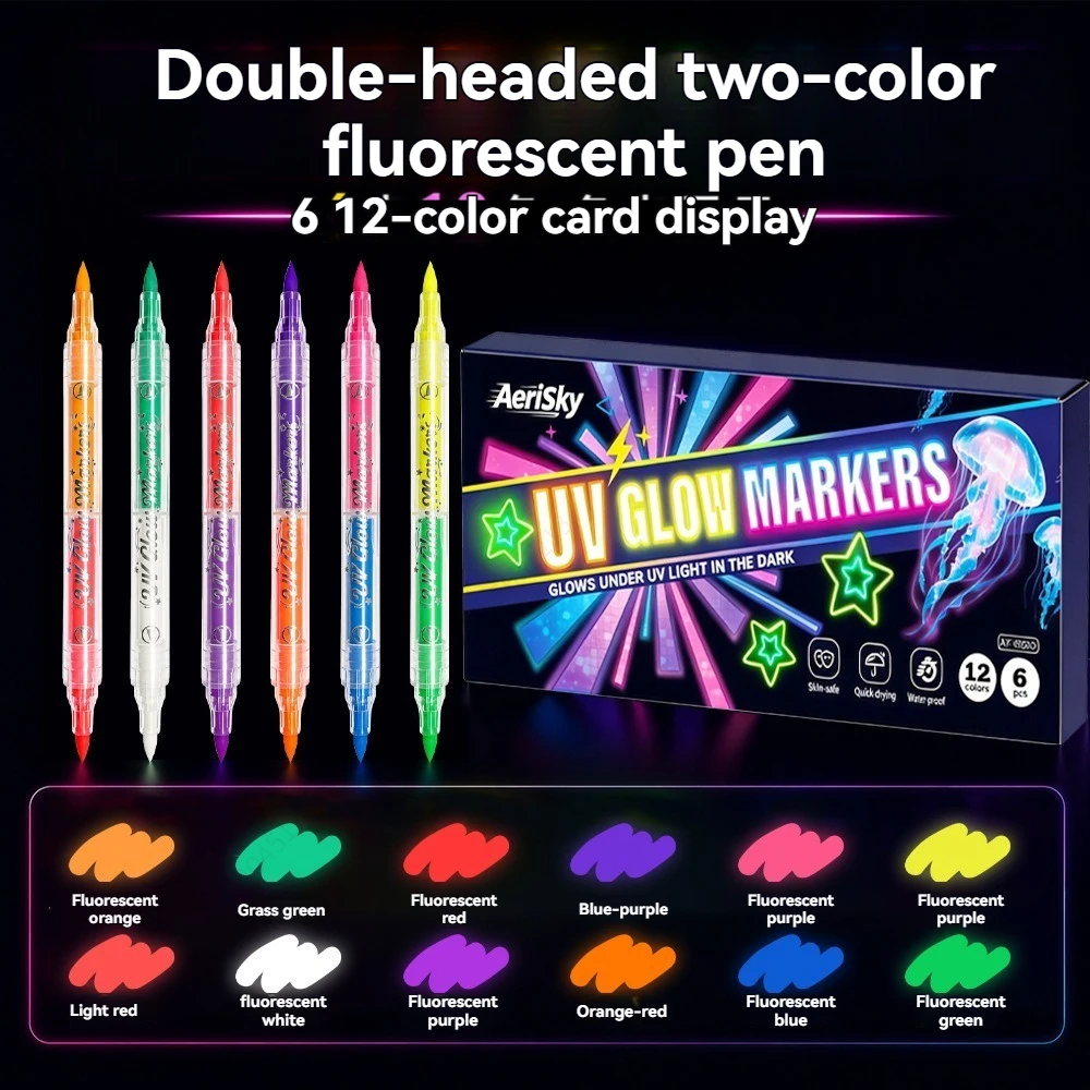 12 Colors Double-ended UV Neon - Copic Marker Sketch recension och pris