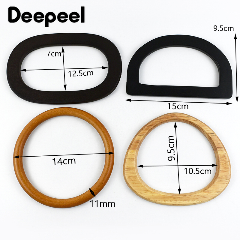 2Pcs Deepeel Solid Wood Bag Ha - Wood Ring Blank recension och pris