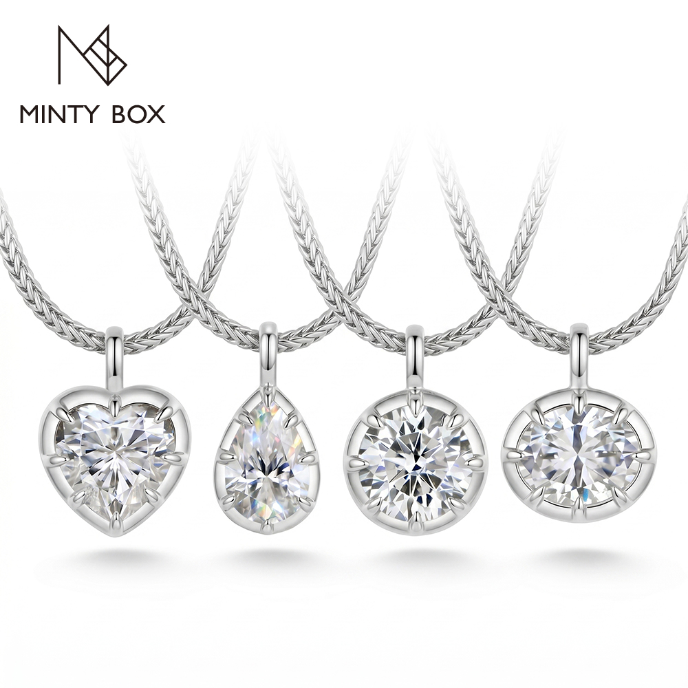 MINTYBOX Bezel Set Moissanite  - Bezels Set Pendant recension och pris
