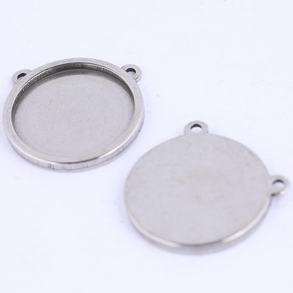 5pcs blank cabochon base 16mm  - Bezels Set Pendant recension och pris