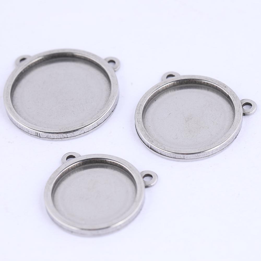 5pcs blank cabochon base 16mm  - Bezels Set Pendant recension och pris