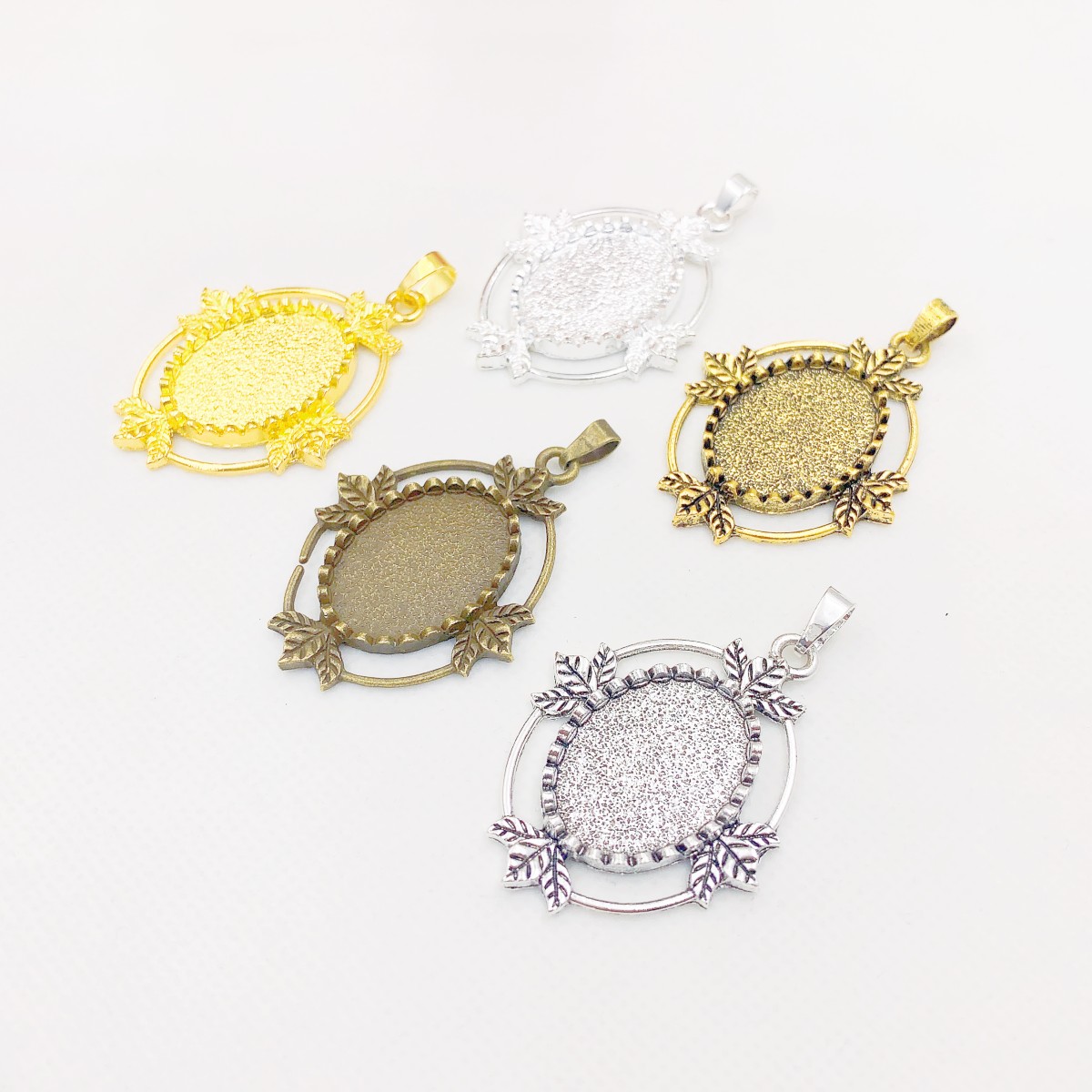 Onebeading Fit 18x25mm Oval Ca - Bezels Set Pendant recension och pris